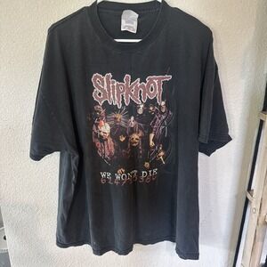 Vintage‎ Slipknot We Won't Die Tour Promo Concert Band T-Shirt 2004-Size 2XL